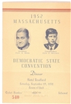 JFK 1952 Massachusetts Dinner State Convention Dinner Ticket