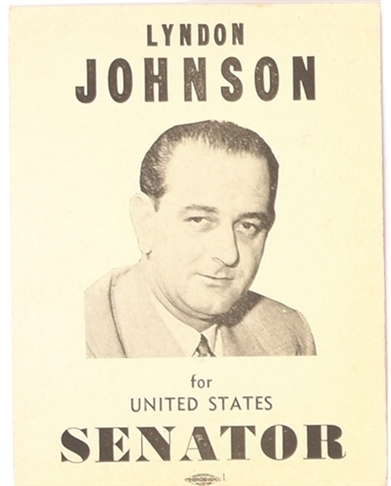 Johnson for United States Senator Campaign Card