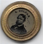 Grant, Colfax Ferrotype With Handsome Brass Border