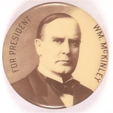 McKinley for President Sepia Celluloid