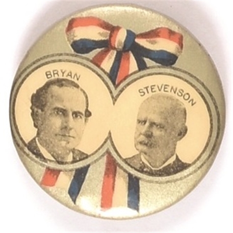 Bryan, Stevenson Ribbon Celluloid with Names