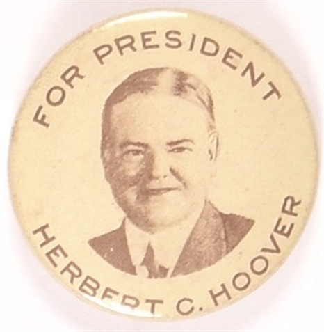 Herbert Hoover Rare Celluloid Pin