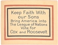 Cox and Roosevelt League of Nations