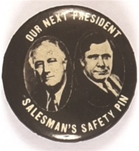 FDR, Willkie Salesmans Safety Pin