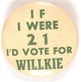 If I Were 21 Id Vote for Willkie