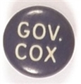 Gov. Cox Blue and White Celluloid