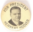 Hoover for President Black, White Celluloid