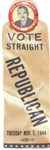 Dewey Pin with Election Day 1944 Ribbon