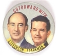 Lets Back Ike and Dick 1 1/4 Inch Litho