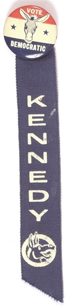 JFK Vote Democratic Pin and Ribbon