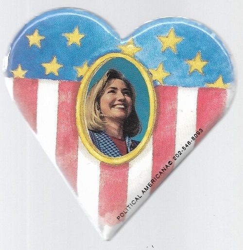 Hillary Clinton Heart Pin 
