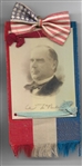 McKinley Ribbon With Celluloid Portrait