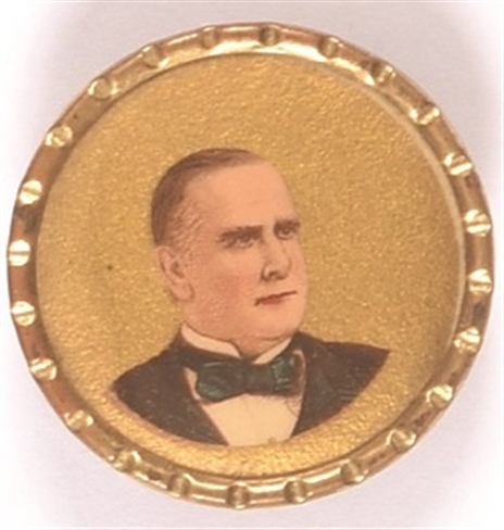 McKinley Gold Celluloid Stud With Frame