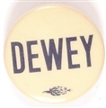 Dewey Blue and White Celluloid