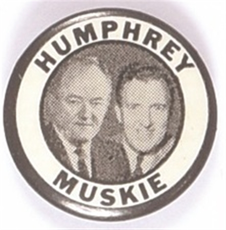 Humphrey, Muskie Black and White Jugate