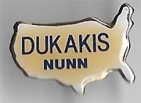 Dukakis, Nunn USA Clutchback Pin
