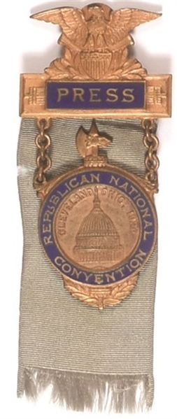 Coolidge 1924 Press Badge