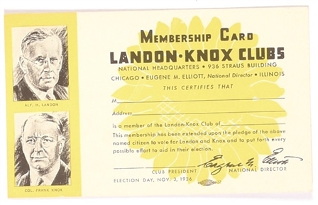 Landon, Knox Membership Card