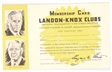 Landon, Knox Membership Card