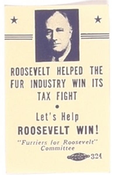 Furriers for Roosevelt