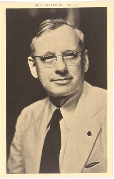 Alf Landon Picture Postcard