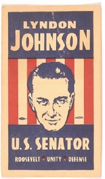 Johnson for Texas Senator, FDR Coattail