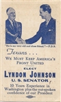 Johnson for Texas Senator, FDR Coattail