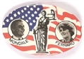 Mondale, Ferraro Lady Justice Oval Jugate
