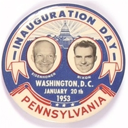Eisenhower, Nixon Pennsylvania Inauguration Day Jugate