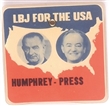LBJ for the USA, Humphrey Press Badge