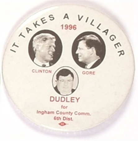 Clinton It Takes a Villager Michigan Coattail
