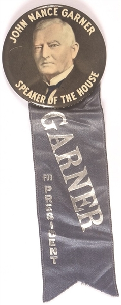 Garner Speaker of the House for President