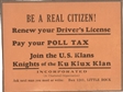 KKK Arkansas Poll Tax Notice