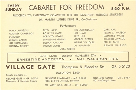 Civil Rights Cabaret for Freedom Card