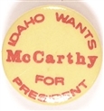 Idaho Wants McCarthy