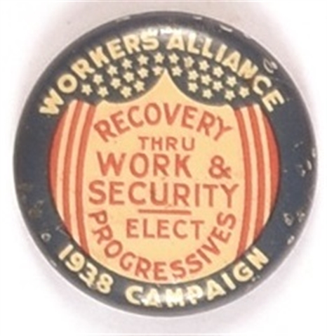 Workers Alliance 1938 Celluloid