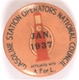 Gasoline Station Operators 1937 Union Pin