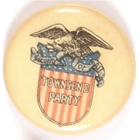 Townsend Party Eagle and Shield Celluloid