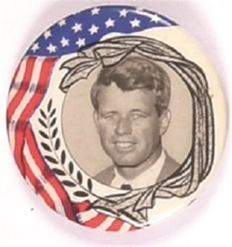RFK Flag and Laurel Celluloid