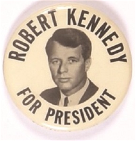 Kennedy for President Black and White Celluloid