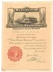 Hughes 1916 Convention Certificate