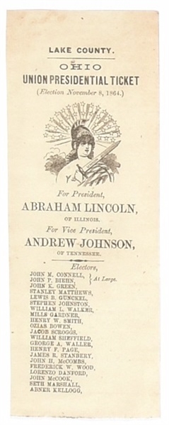 Lincoln Lake County, Ohio Ballot