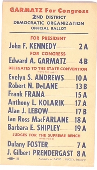 JFK Maryland Coattail Card