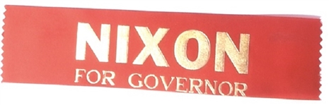 Nixon for Governor Ribbon