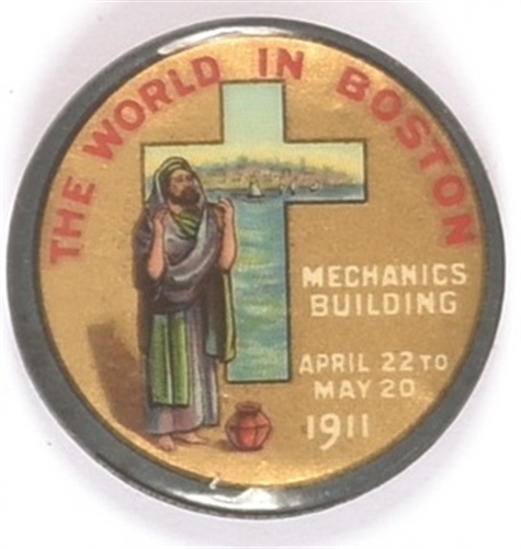 The World in Boston Christian Pin