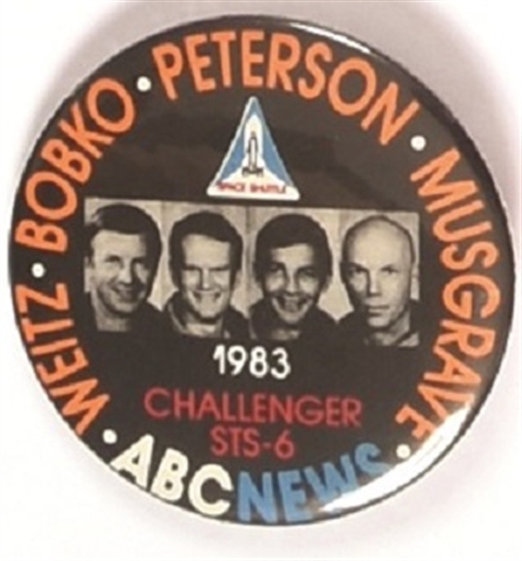 Challenger ABC News 1983 Pin