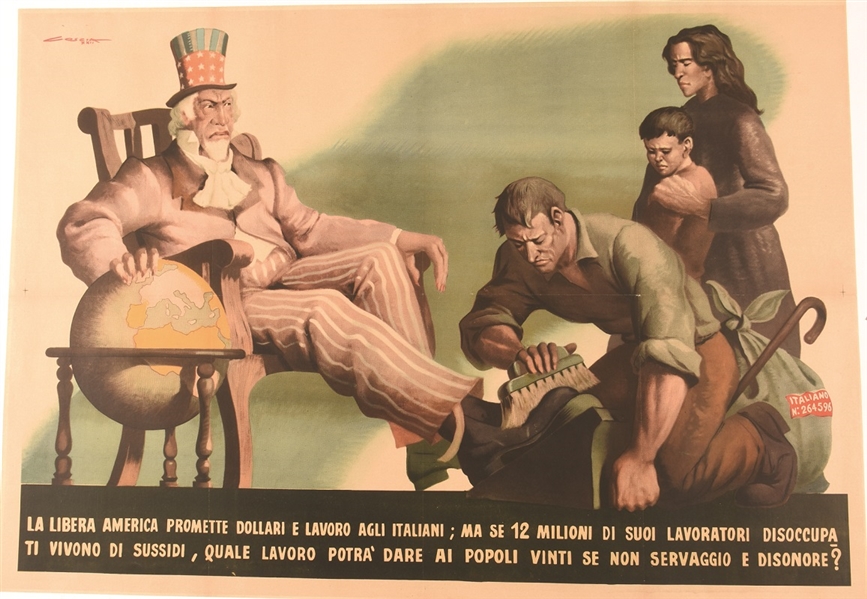 Italy anti US World War II Poster