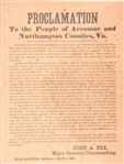 Virginia Civil War Proclamation