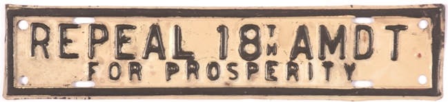 Repeal the 18th Amendment License
