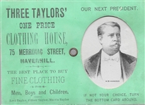 Garfield, Hancock Mechanical Clothing Advertising Card